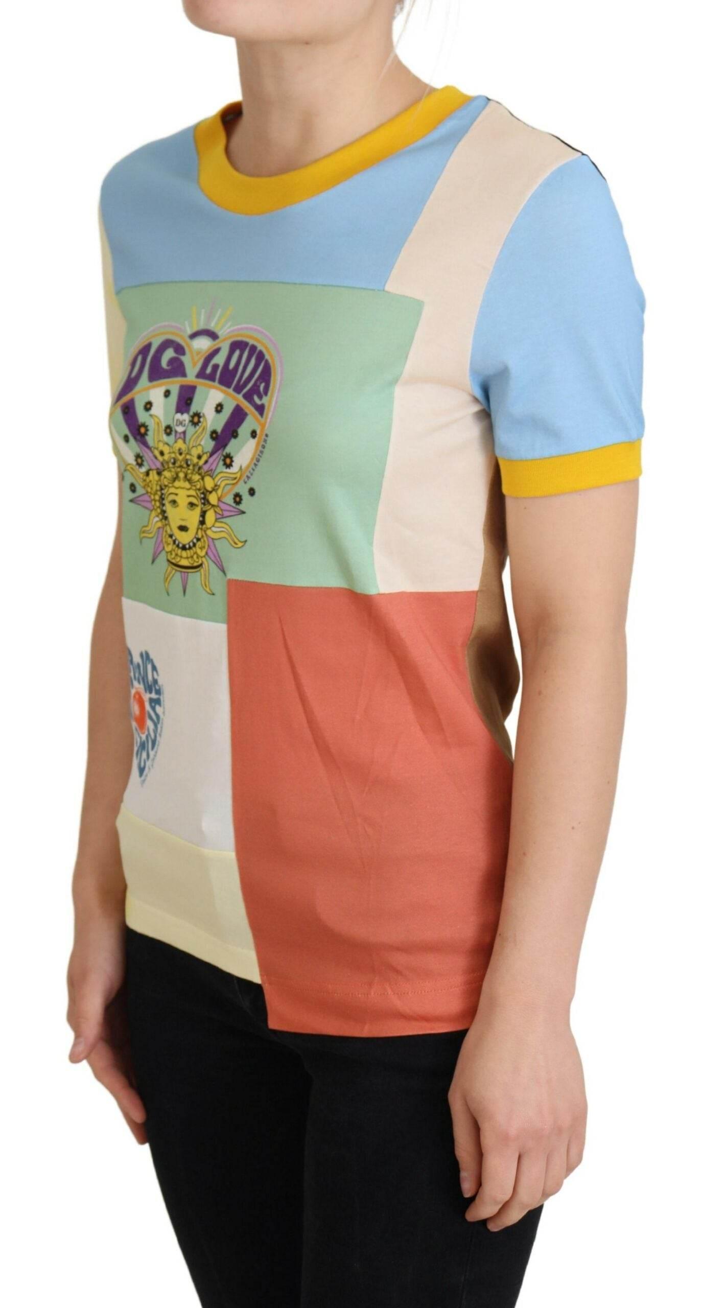 Dolce & Gabbana Multicolor Cotton DG Love Patchwork - Hilstor