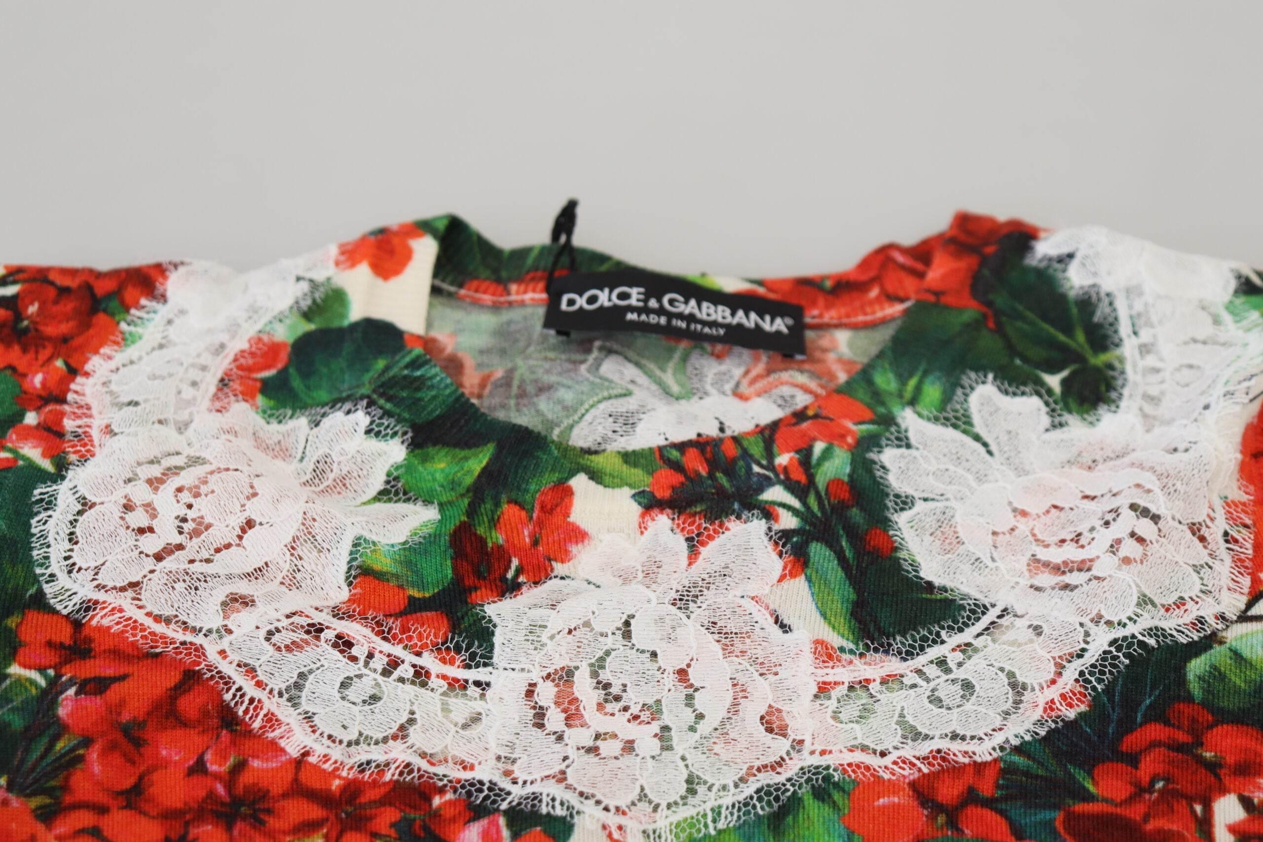 Dolce & Gabbana White Floral Wool Lace Vest Tank Top - Hilstor