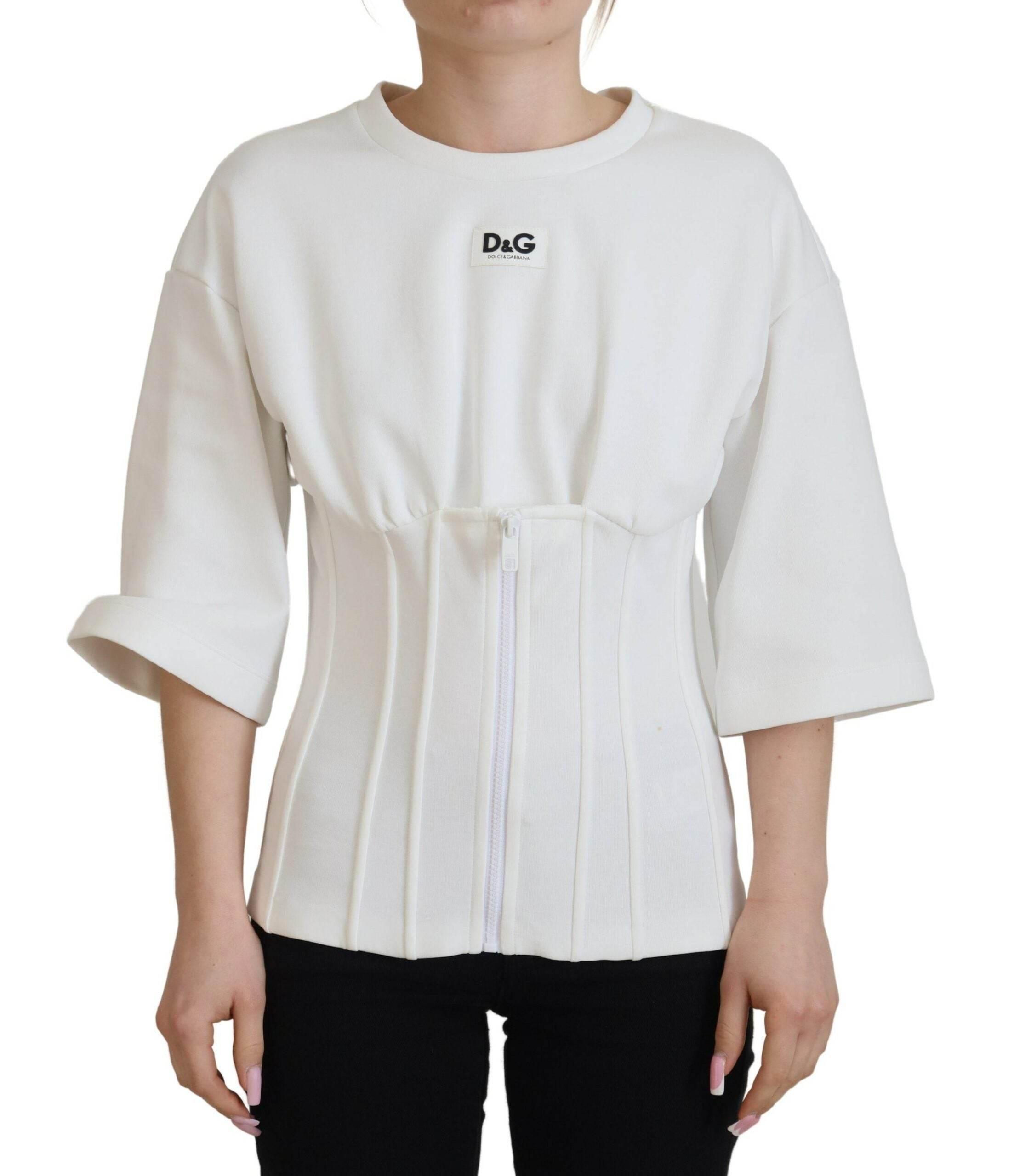 Dolce & Gabbana Elegant Corset Top T-Shirt Blouse - Hilstor