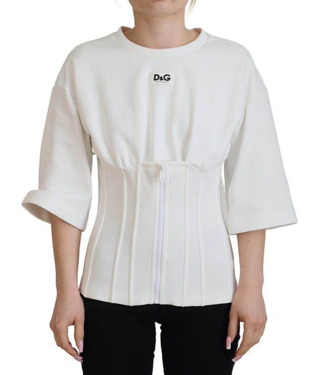 Dolce & Gabbana Elegant Corset Top T-Shirt Blouse - Hilstor