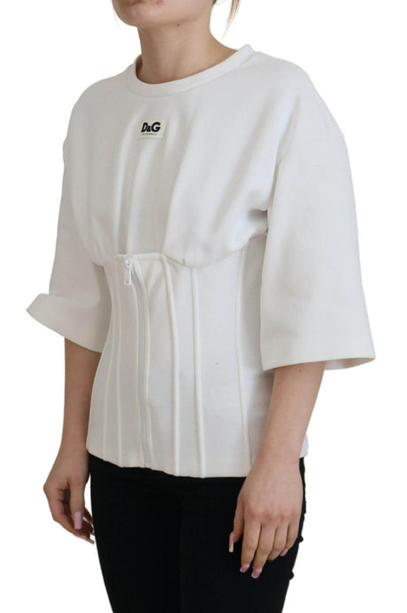 Dolce & Gabbana Elegant Corset Top T-Shirt Blouse - Hilstor