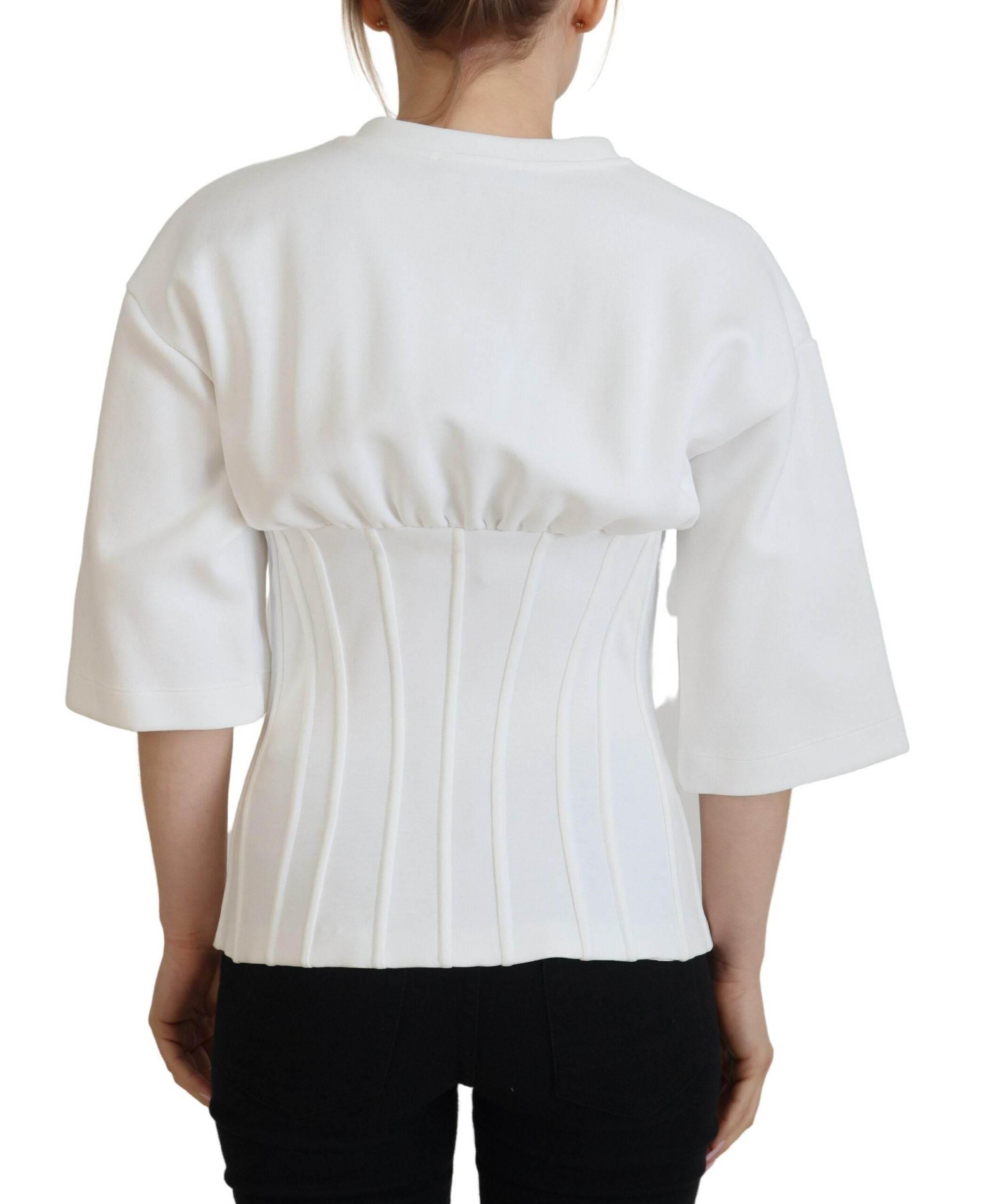 Dolce & Gabbana Elegant Corset Top T-Shirt Blouse - Hilstor