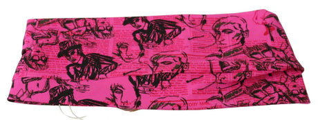 John Galliano Pink Newspaper Print Bra Cropped Blouse - Hilstor