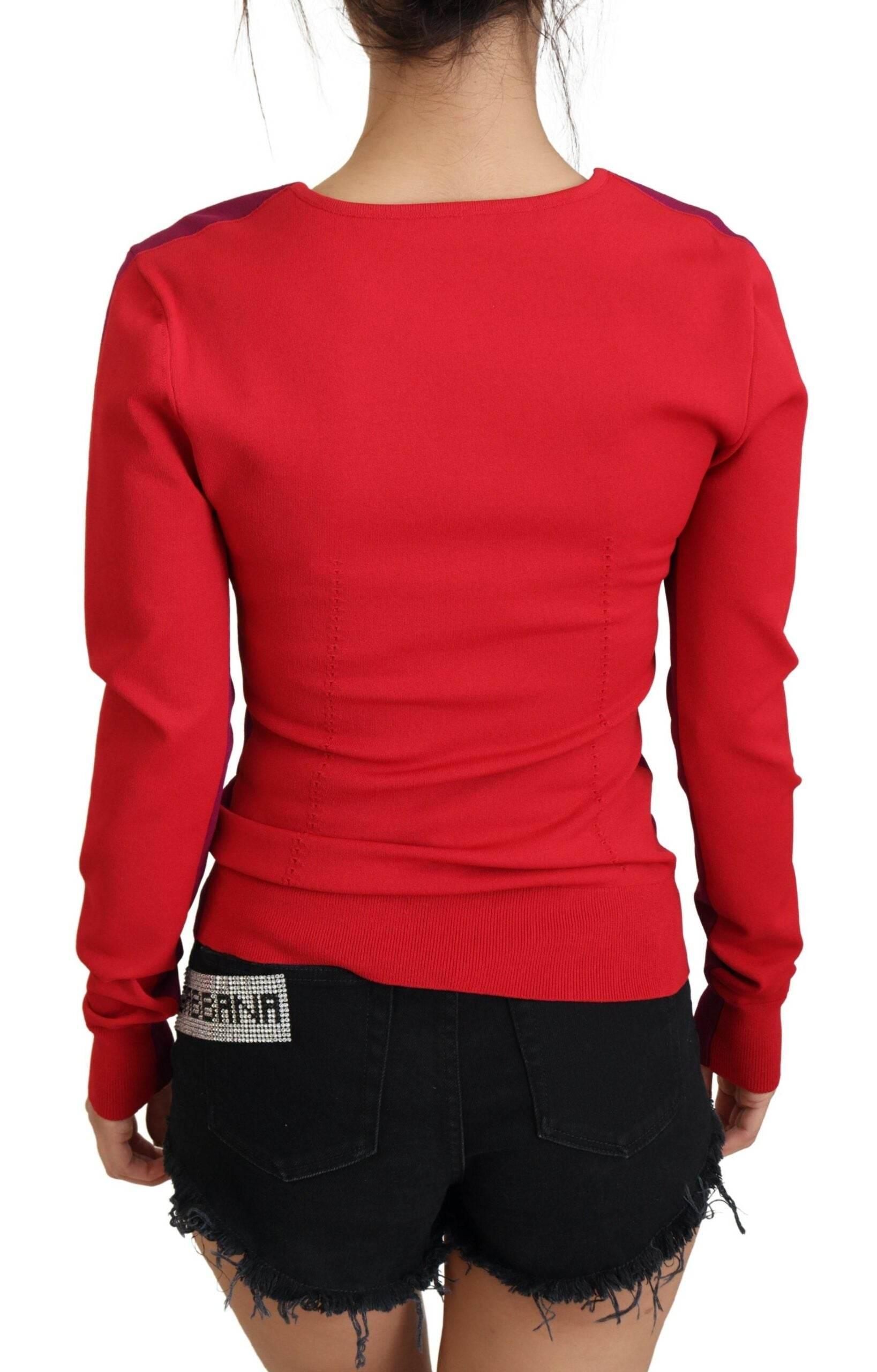 Dolce & Gabbana Multicolor Square Neck Pullover Sweater - Hilstor