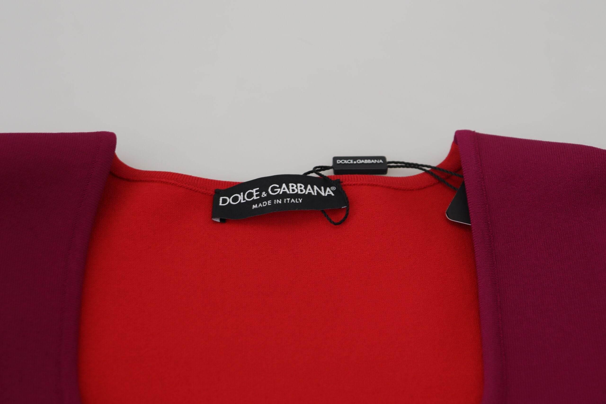 Dolce & Gabbana Multicolor Square Neck Pullover Sweater - Hilstor