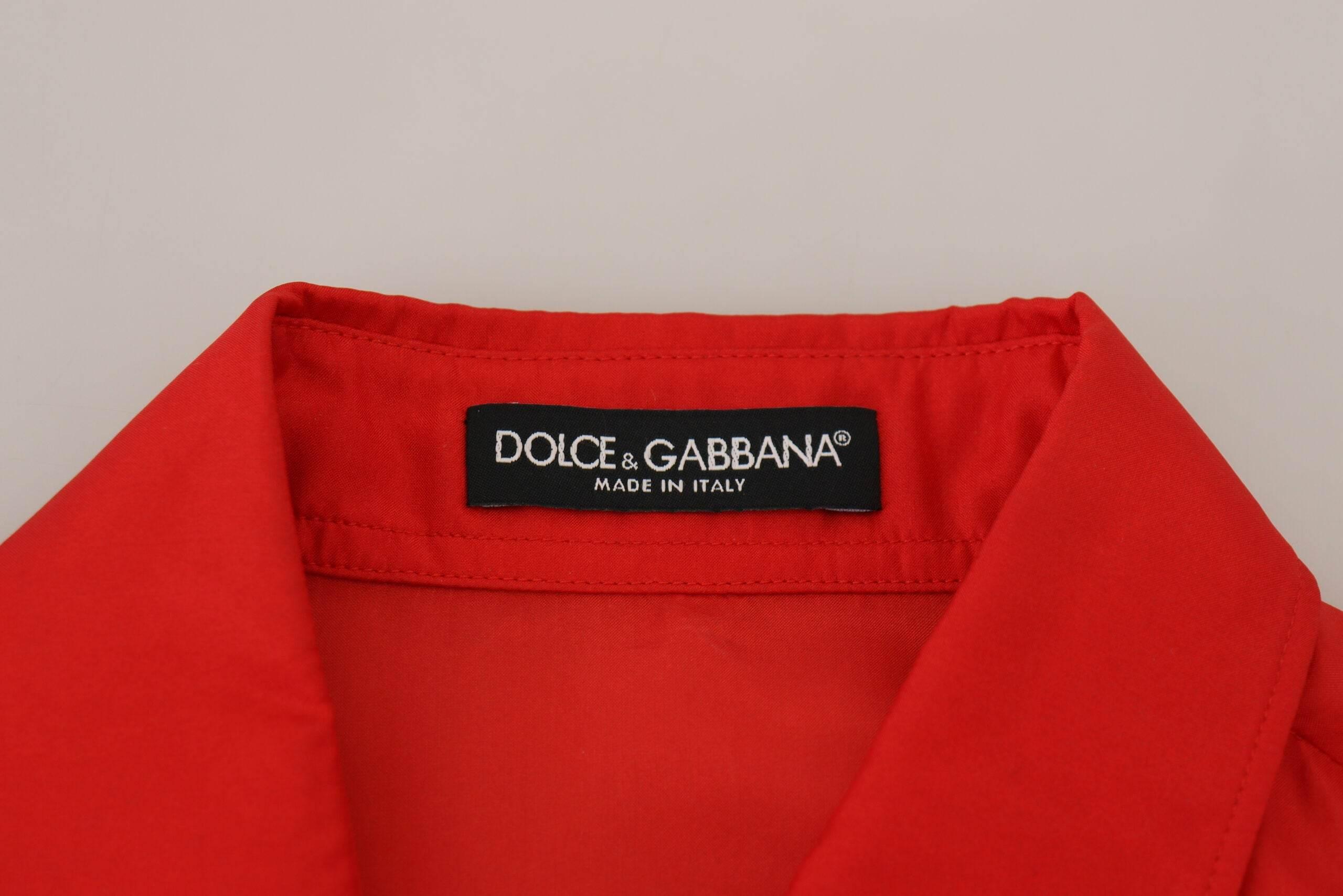 Dolce & Gabbana Elegant Silk Collared Long Sleeve Polo Top - Hilstor