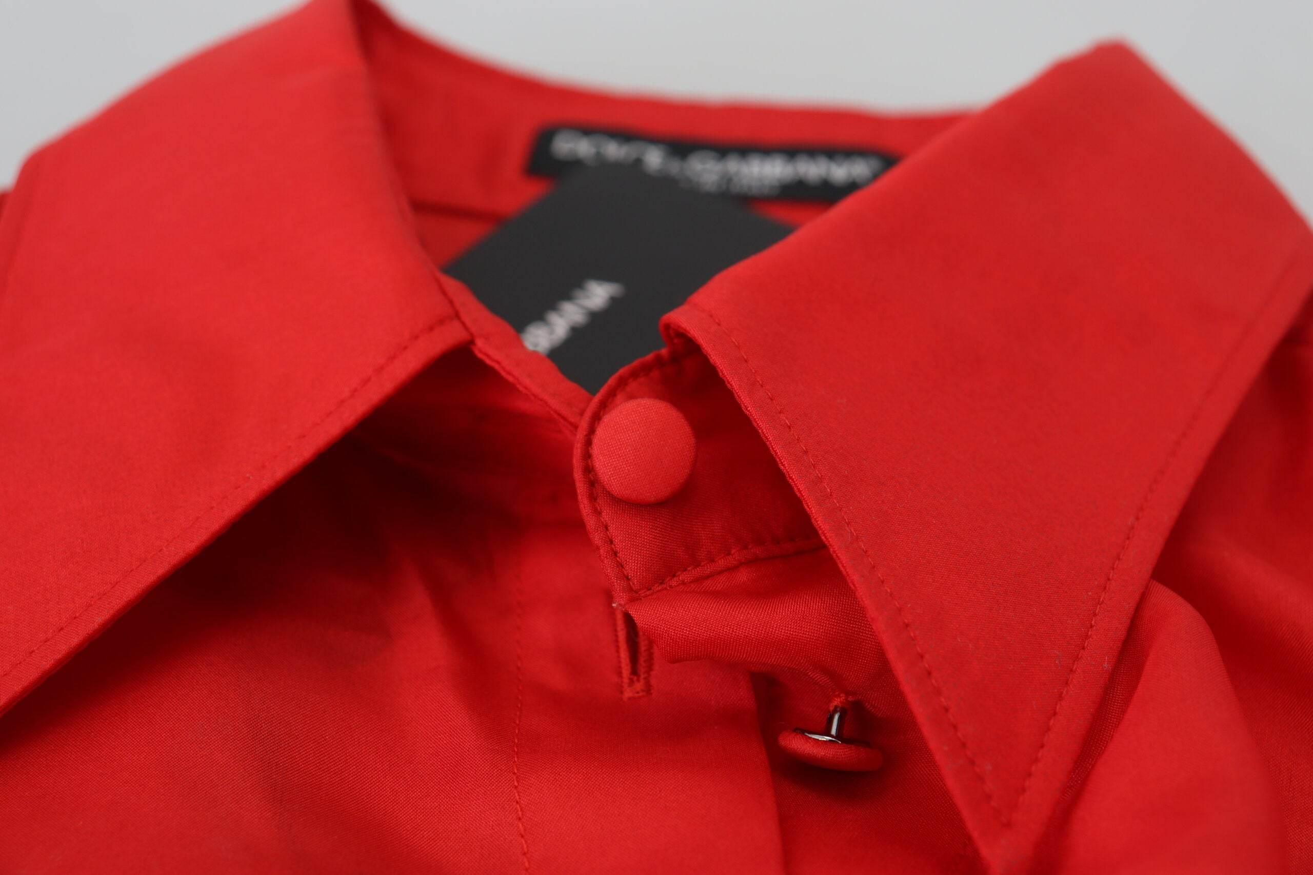 Dolce & Gabbana Elegant Silk Collared Long Sleeve Polo Top - Hilstor