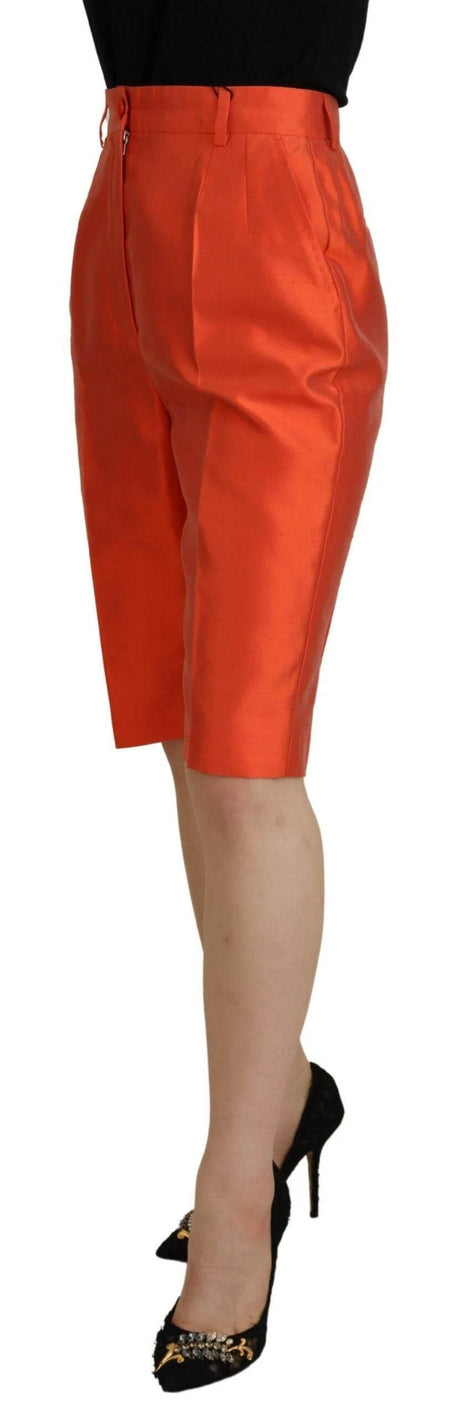 Dolce & Gabbana Elegant Silk High-Waist Cropped Pants - Hilstor