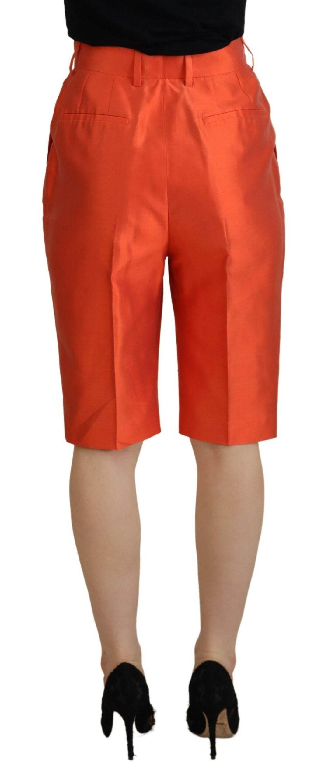 Dolce & Gabbana Elegant Silk High-Waist Cropped Pants - Hilstor