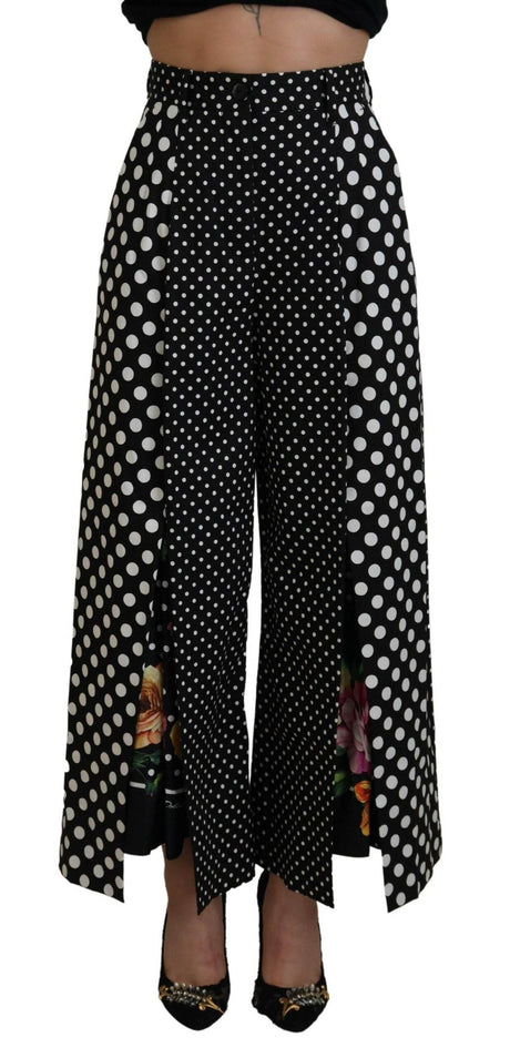 Dolce & Gabbana Elegant High-Waist Polka Dot Pants - Hilstor