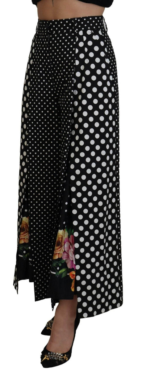 Dolce & Gabbana Elegant High-Waist Polka Dot Pants - Hilstor