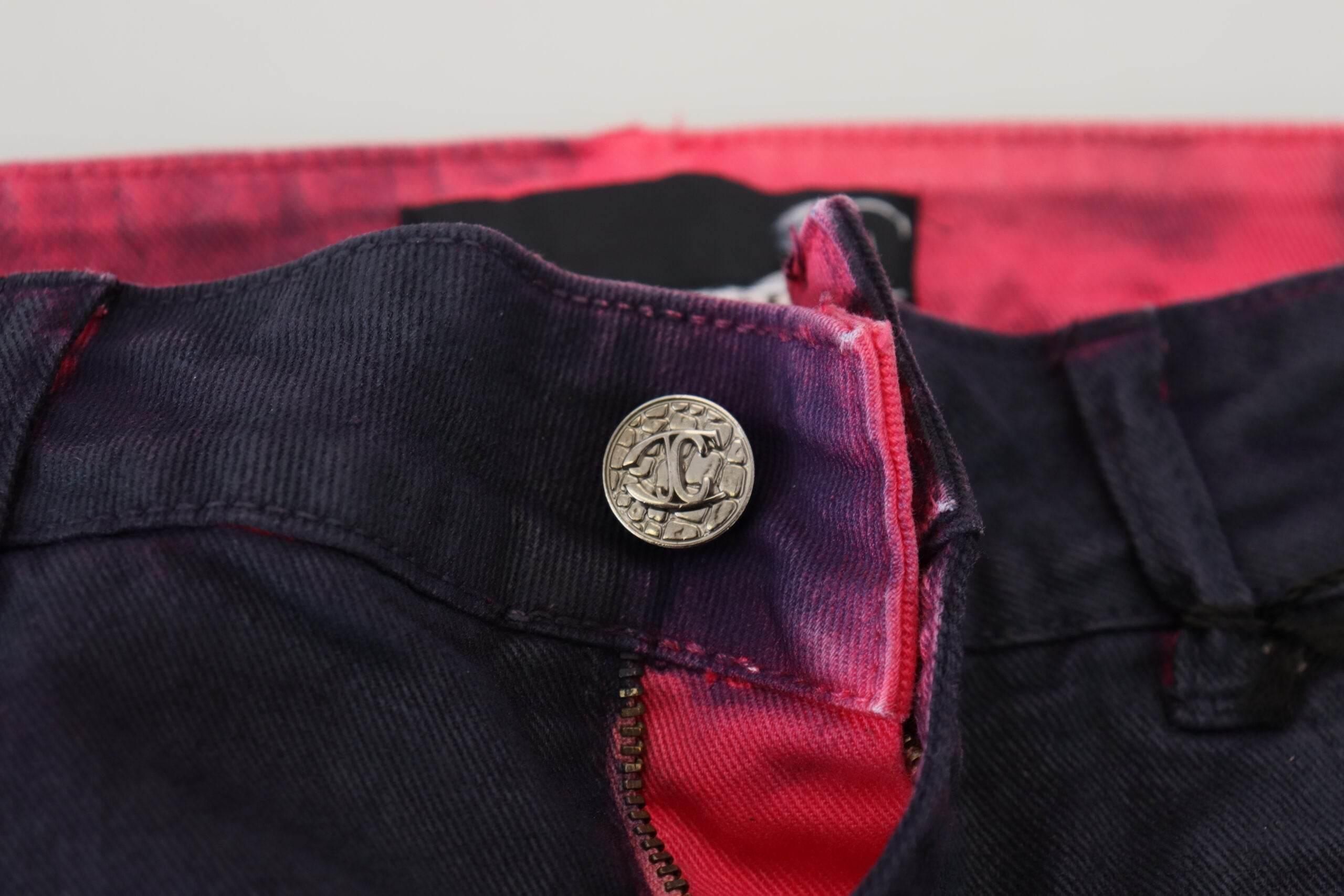 Just Cavalli Black Low Waist Slim Fit Women Casual Denim Jeans - Hilstor