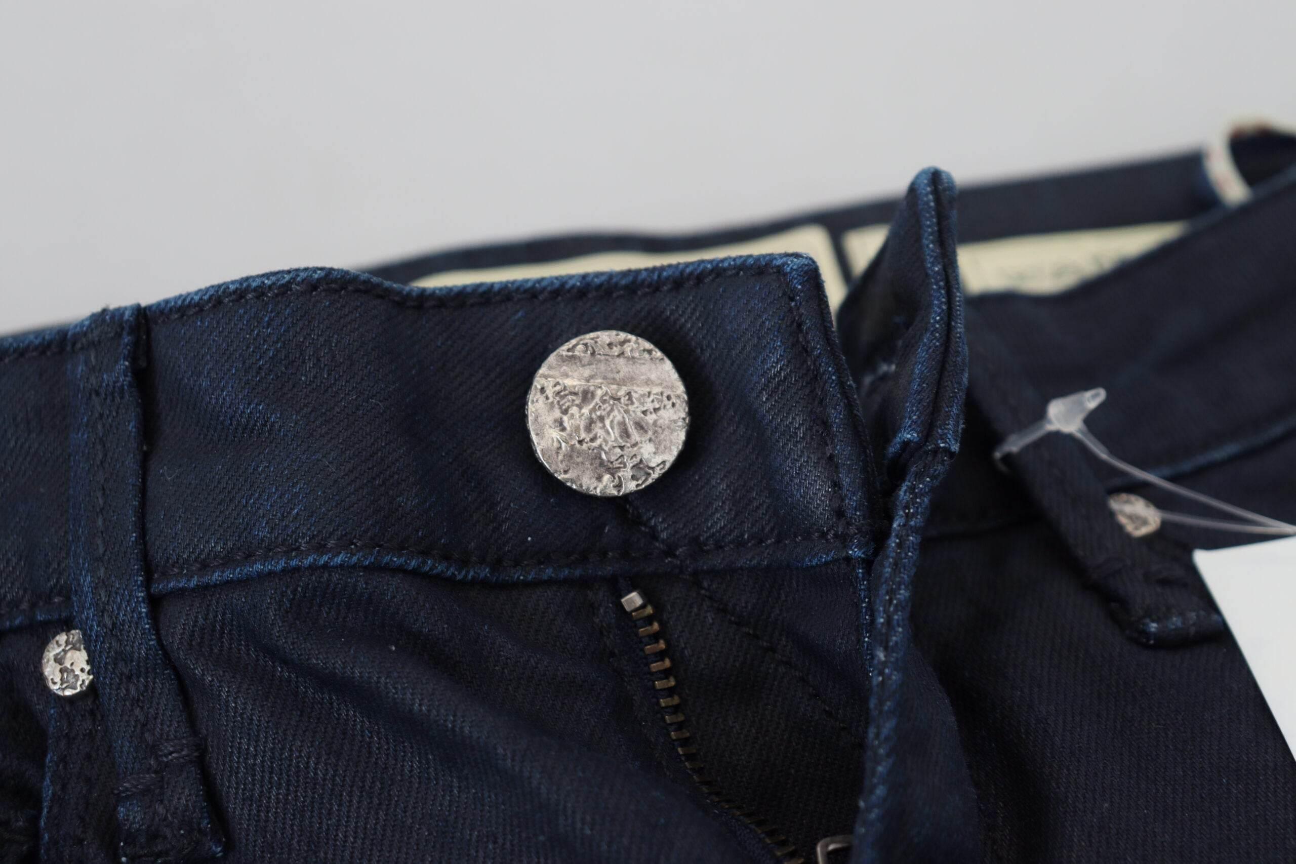 Acht Blue Cotton Low Waist Slim Fit Women Casual Denim Jeans - Hilstor