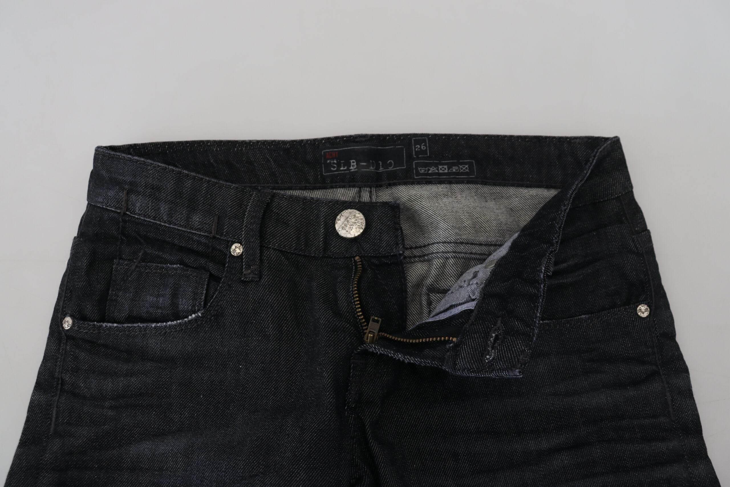 Acht Chic Black Low Waist Straight Jeans - Hilstor