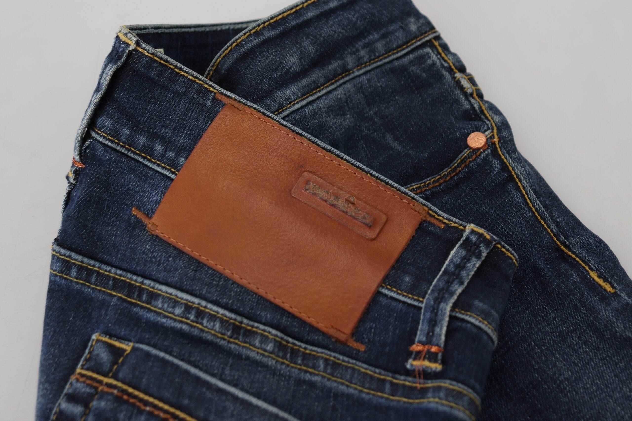 Acht Blue Cotton Low Waist Skinny Women Casual Jeans - Hilstor