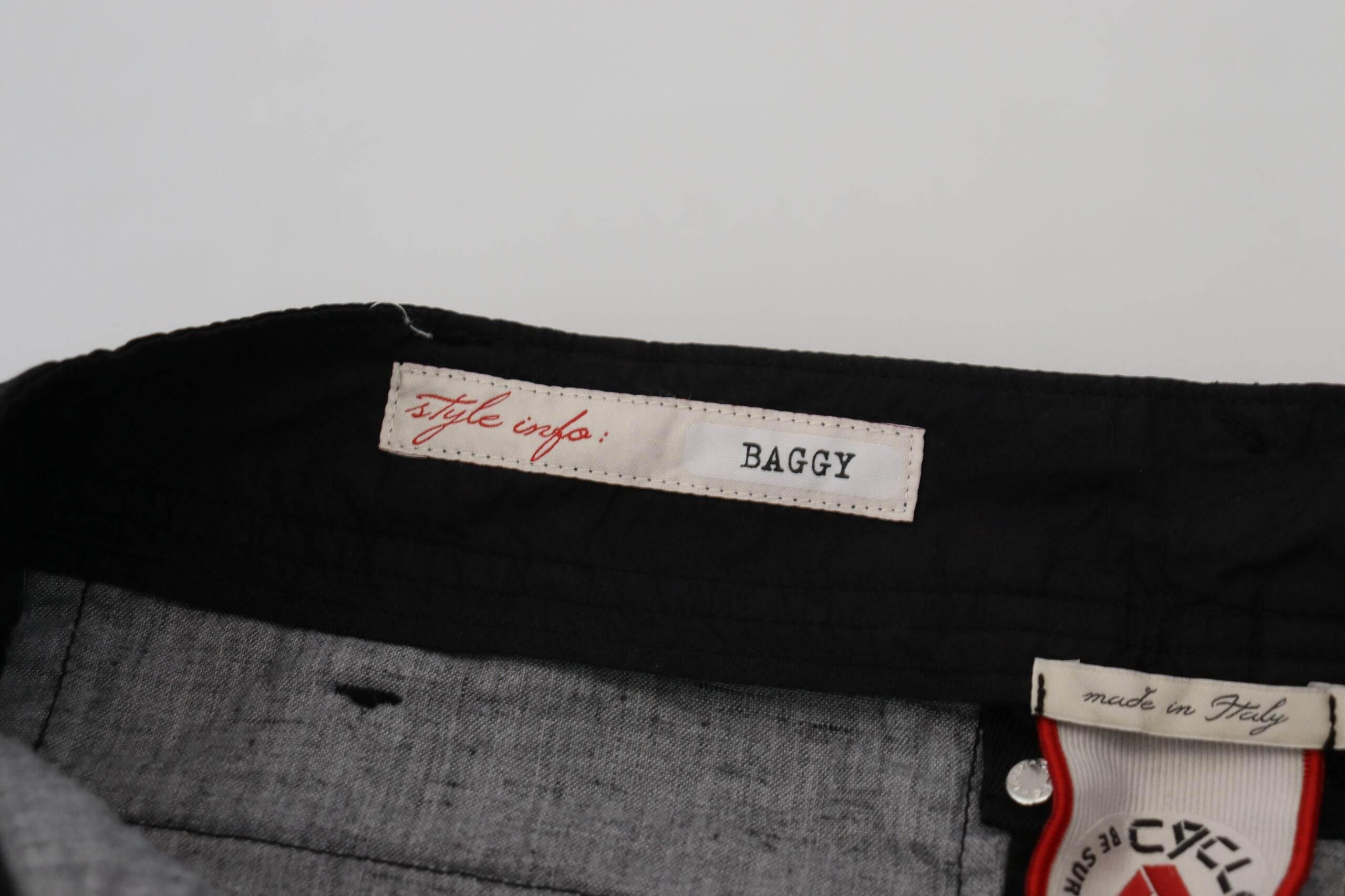 CYCLE Black Cotton Baggy High Waist Women Pants - Hilstor