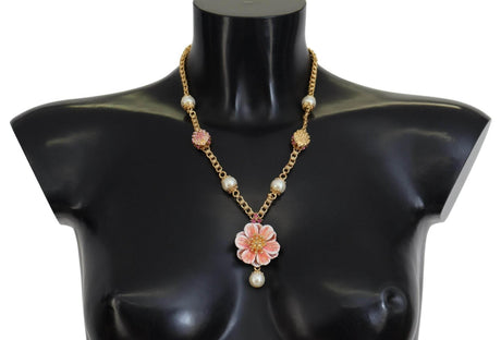 Dolce & Gabbana Elegant Floral Statement Charm Necklace - Hilstor