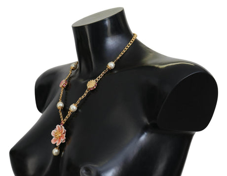Dolce & Gabbana Elegant Floral Statement Charm Necklace - Hilstor