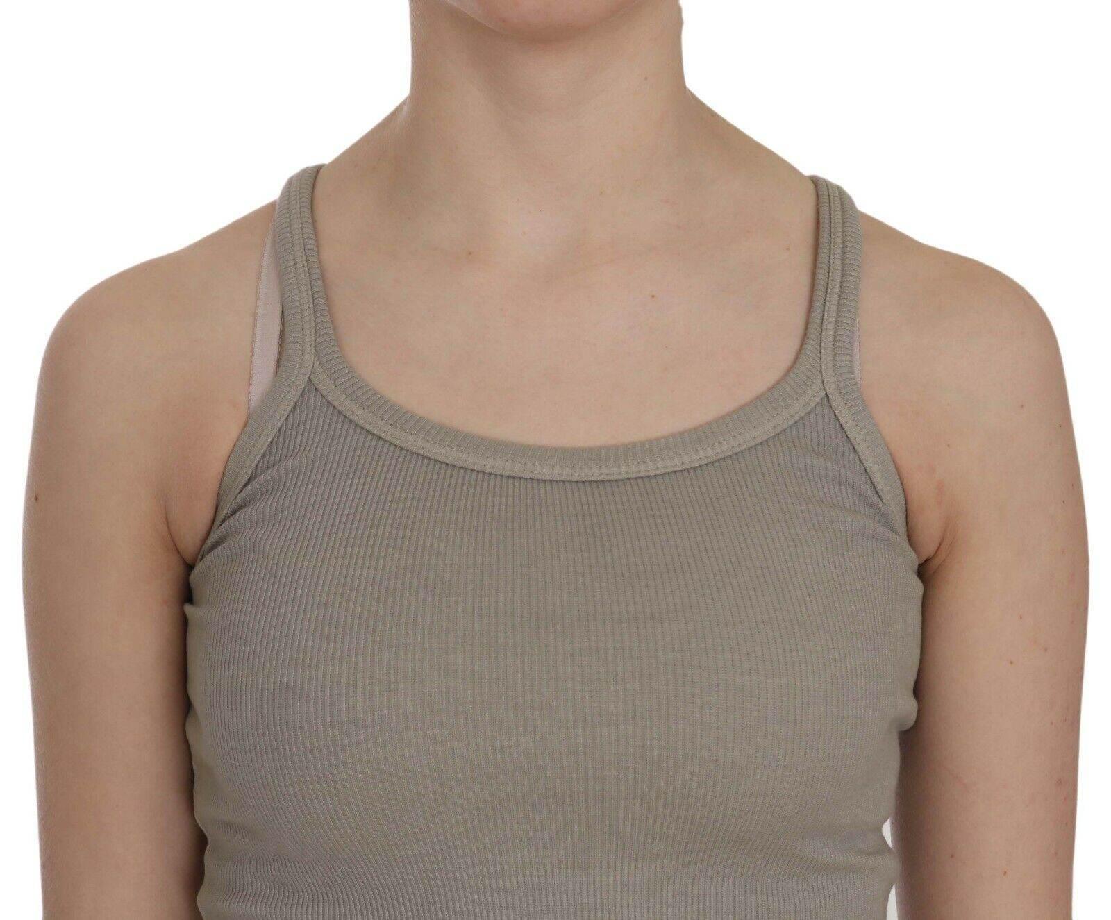PINK MEMORIES Beige Sleeveless Spaghetti Strap Tank Blouse - Hilstor