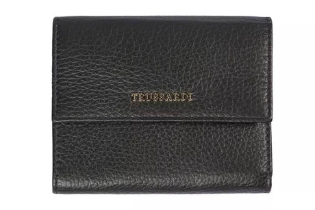 Trussardi Black Leather Women Wallet - Hilstor