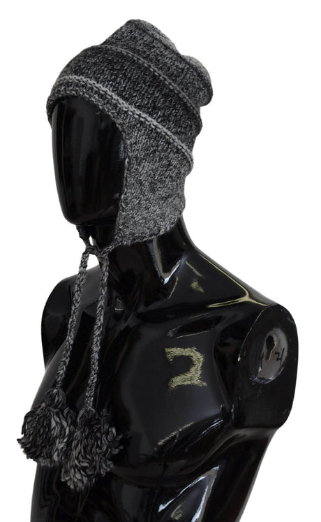 Dolce & Gabbana Elegant Gray Knitted Beanie Hat - Hilstor