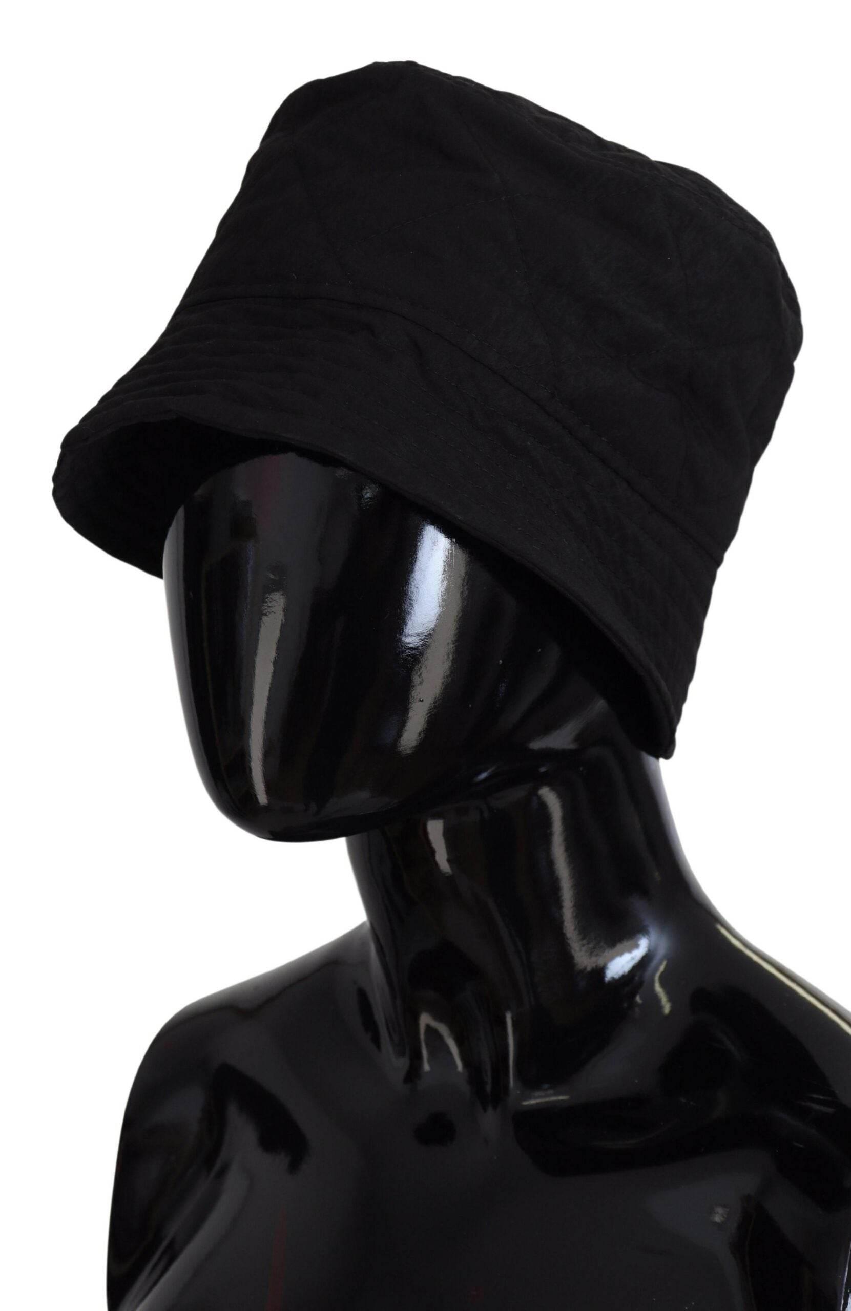 Dolce & Gabbana Black Nylon Women Bucket Cap Hat - Hilstor
