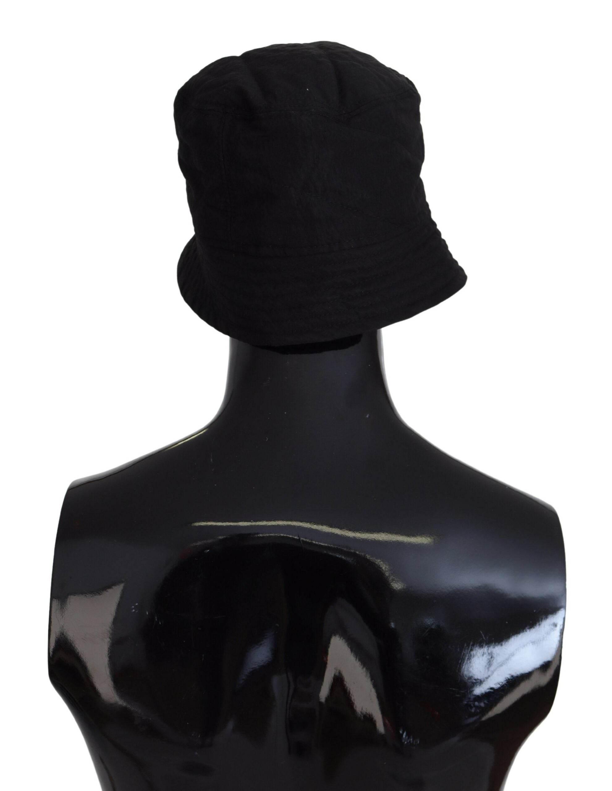 Dolce & Gabbana Black Nylon Women Bucket Cap Hat - Hilstor