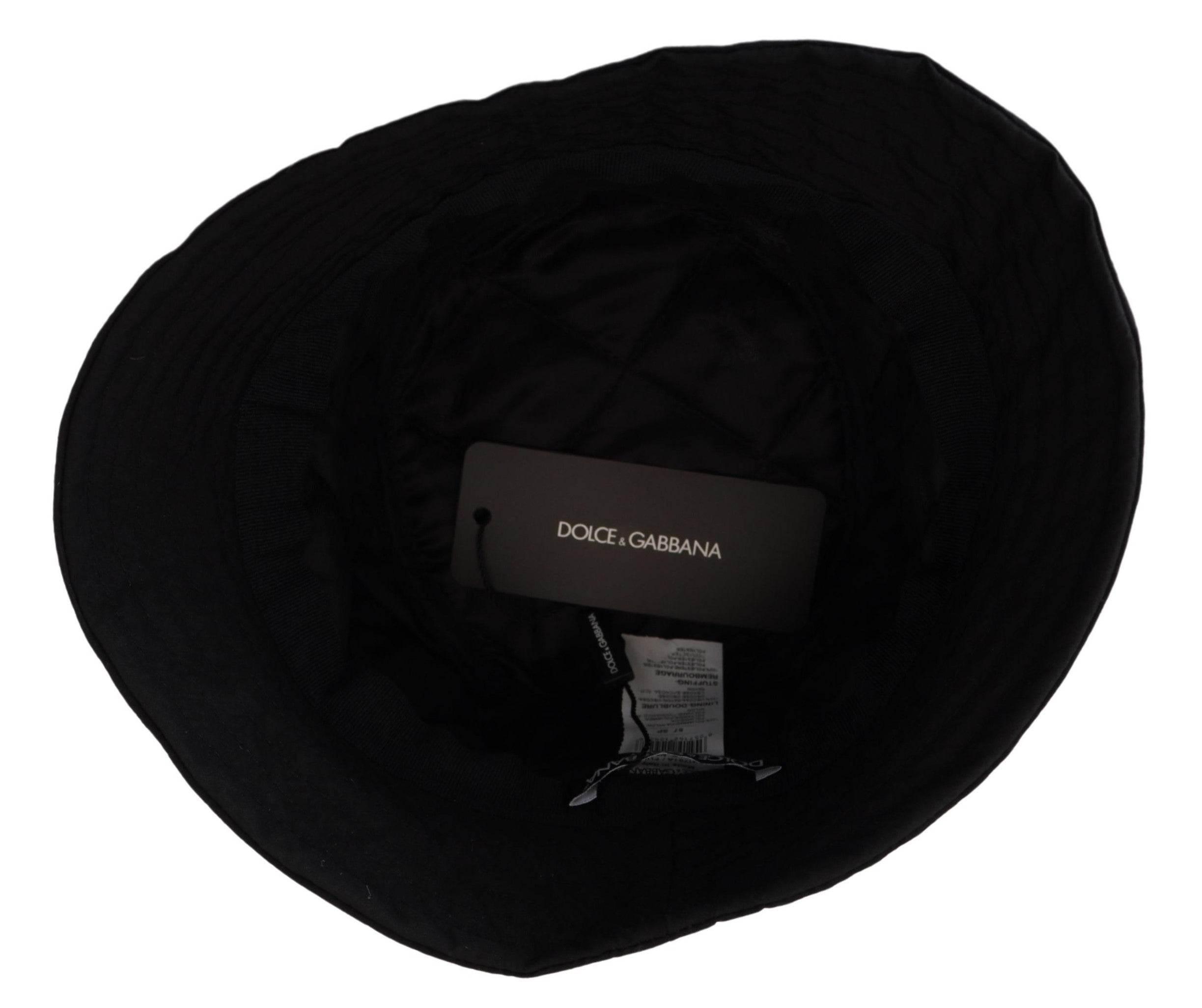 Dolce & Gabbana Black Nylon Women Bucket Cap Hat - Hilstor