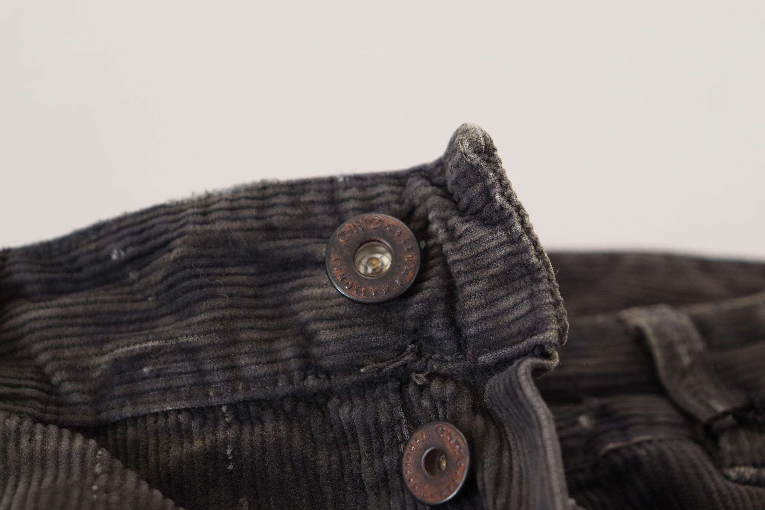 Costume National Gray Cotton Corduroy Men Casual Jeans - Hilstor