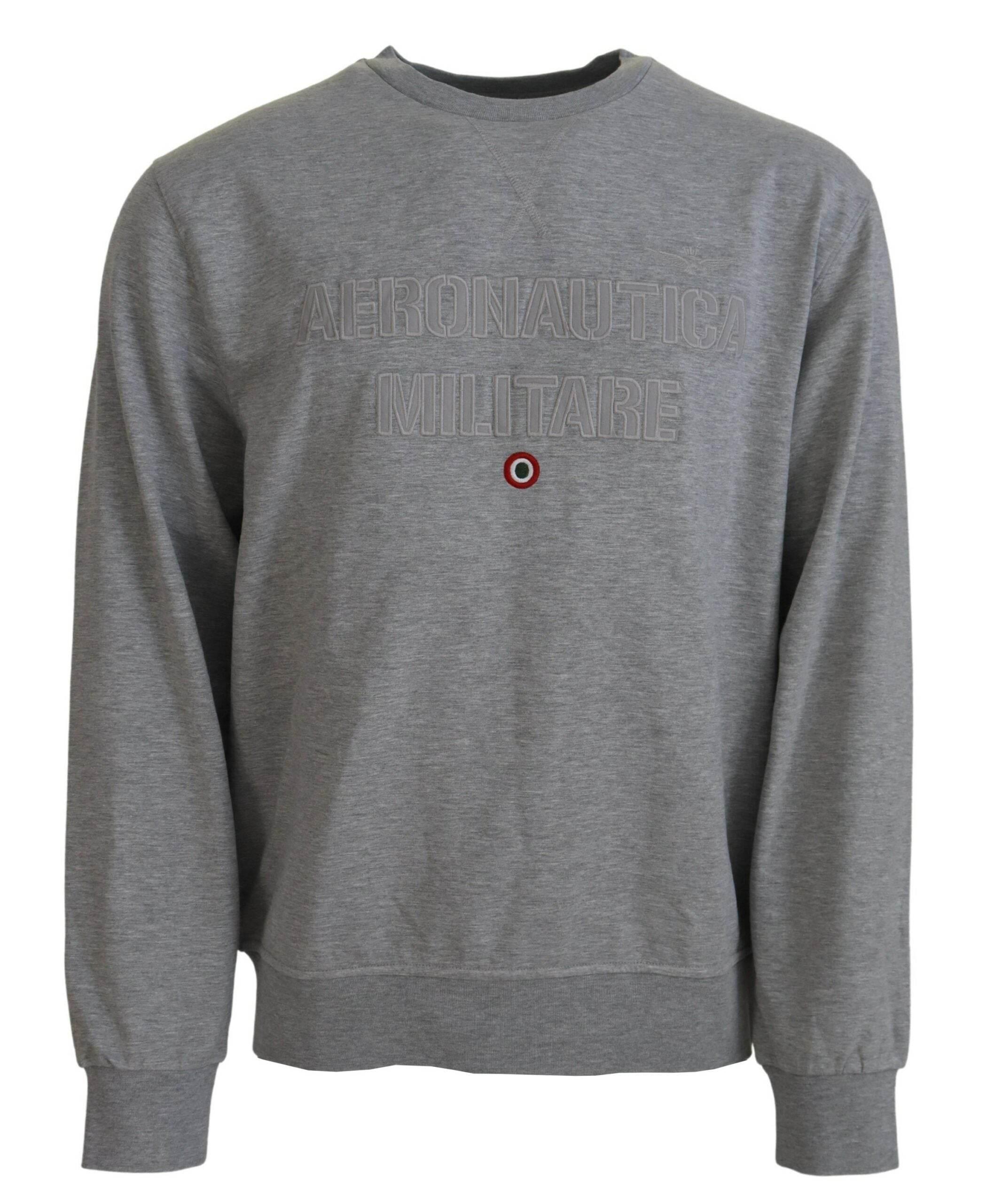 Aeronautica Militare Gray Men Pullover Sweatshirt Sweater - Hilstor