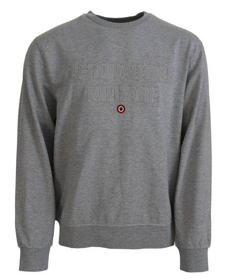 Aeronautica Militare Gray Men Pullover Sweatshirt Sweater - Hilstor