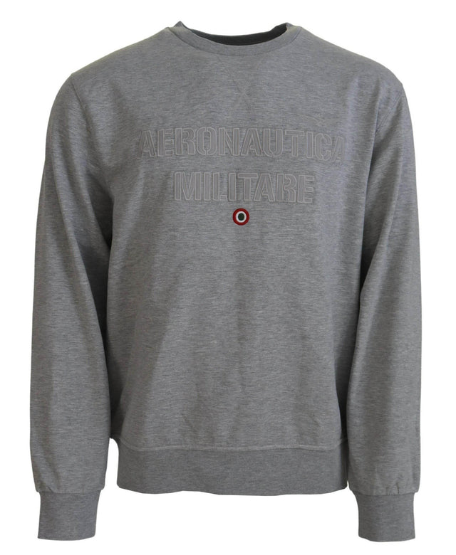 Aeronautica Militare Gray Men Pullover Sweatshirt Sweater - Hilstor