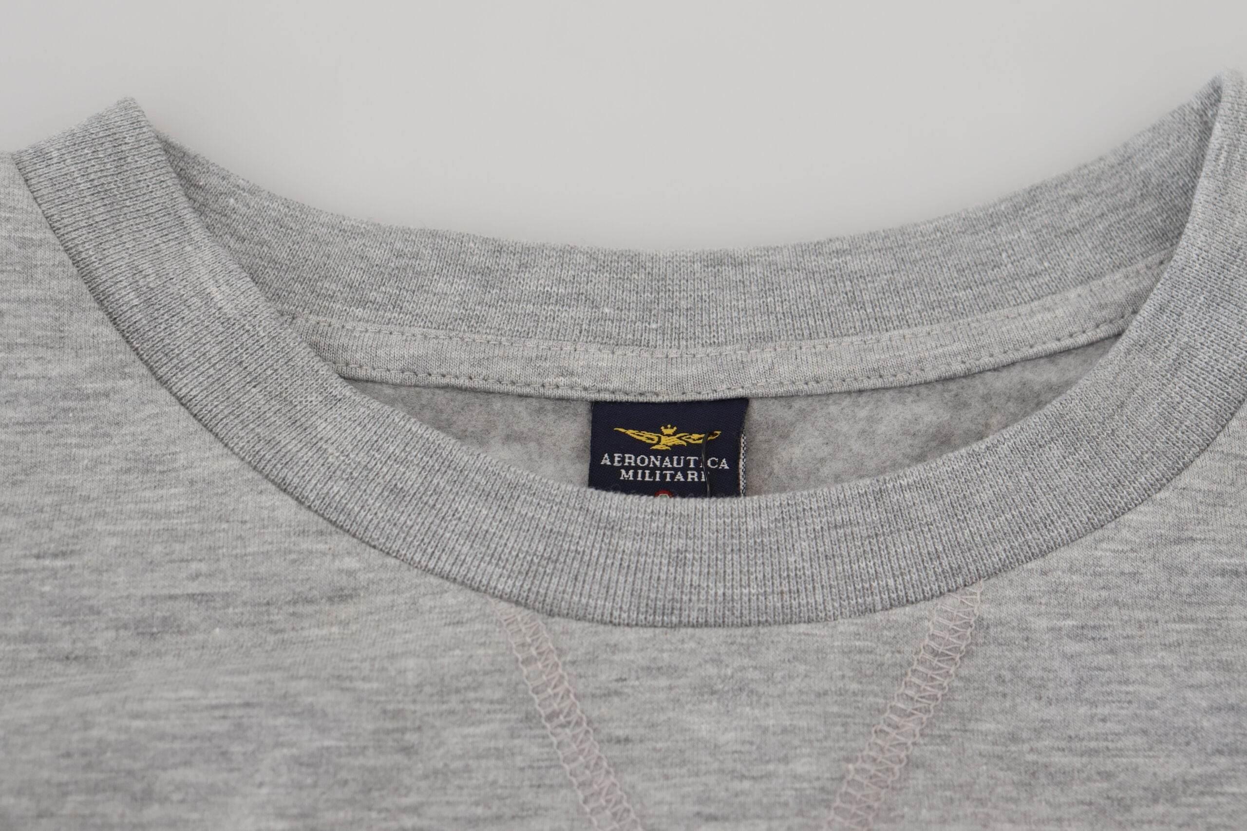 Aeronautica Militare Gray Men Pullover Sweatshirt Sweater - Hilstor
