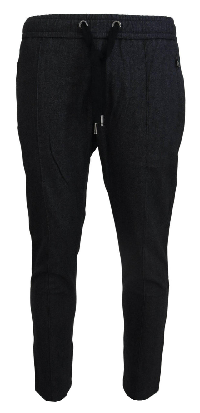 Dolce & Gabbana Gray Cotton Jogger Men Pants - Hilstor