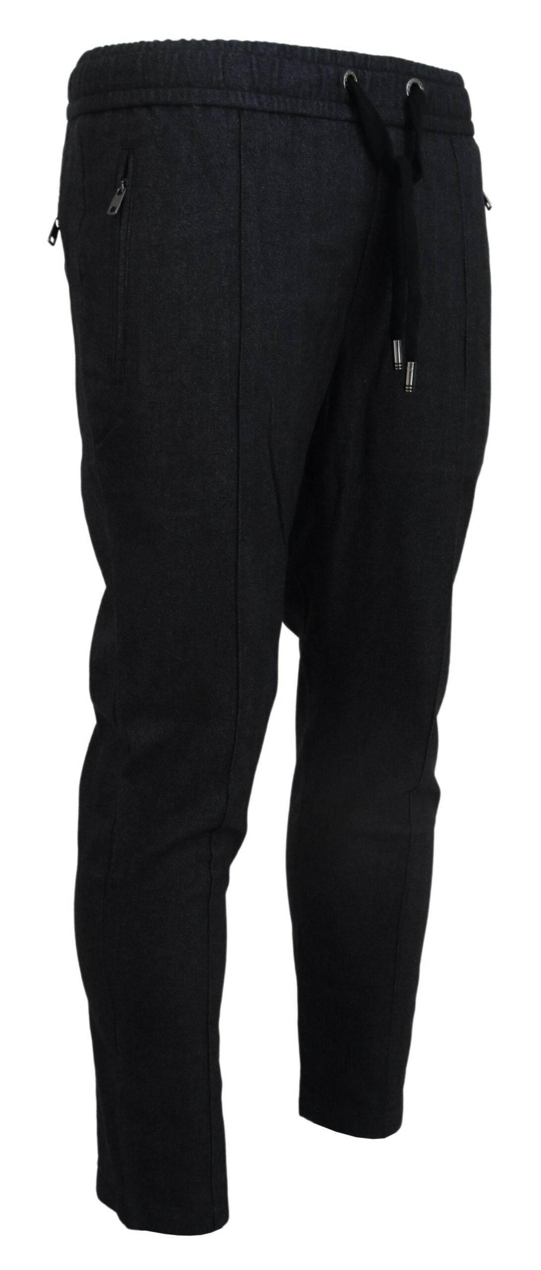 Dolce & Gabbana Gray Cotton Jogger Men Pants - Hilstor