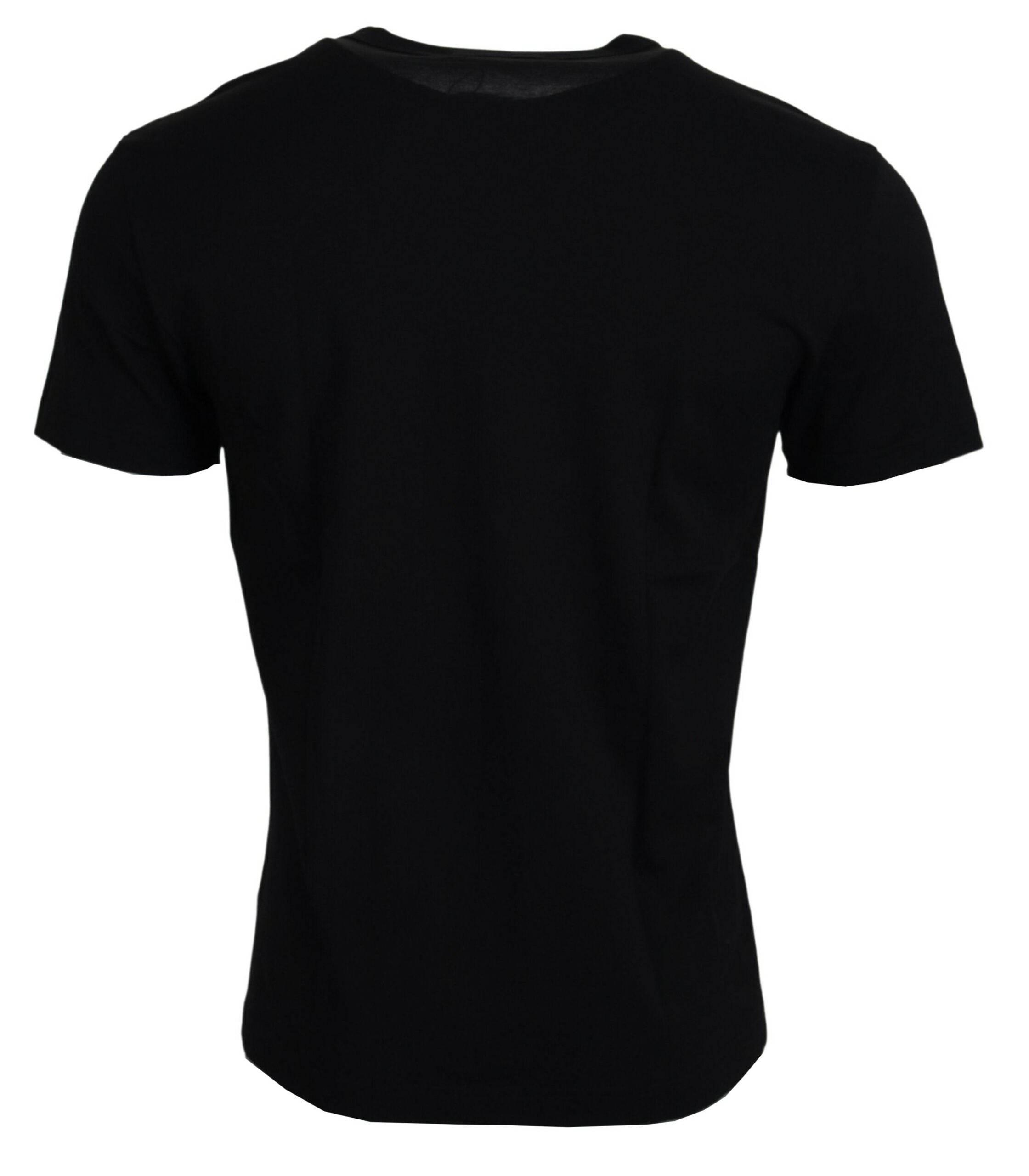 Dolce & Gabbana Black Sneak Peek Cotton Short Sleeve T-shirt - Hilstor