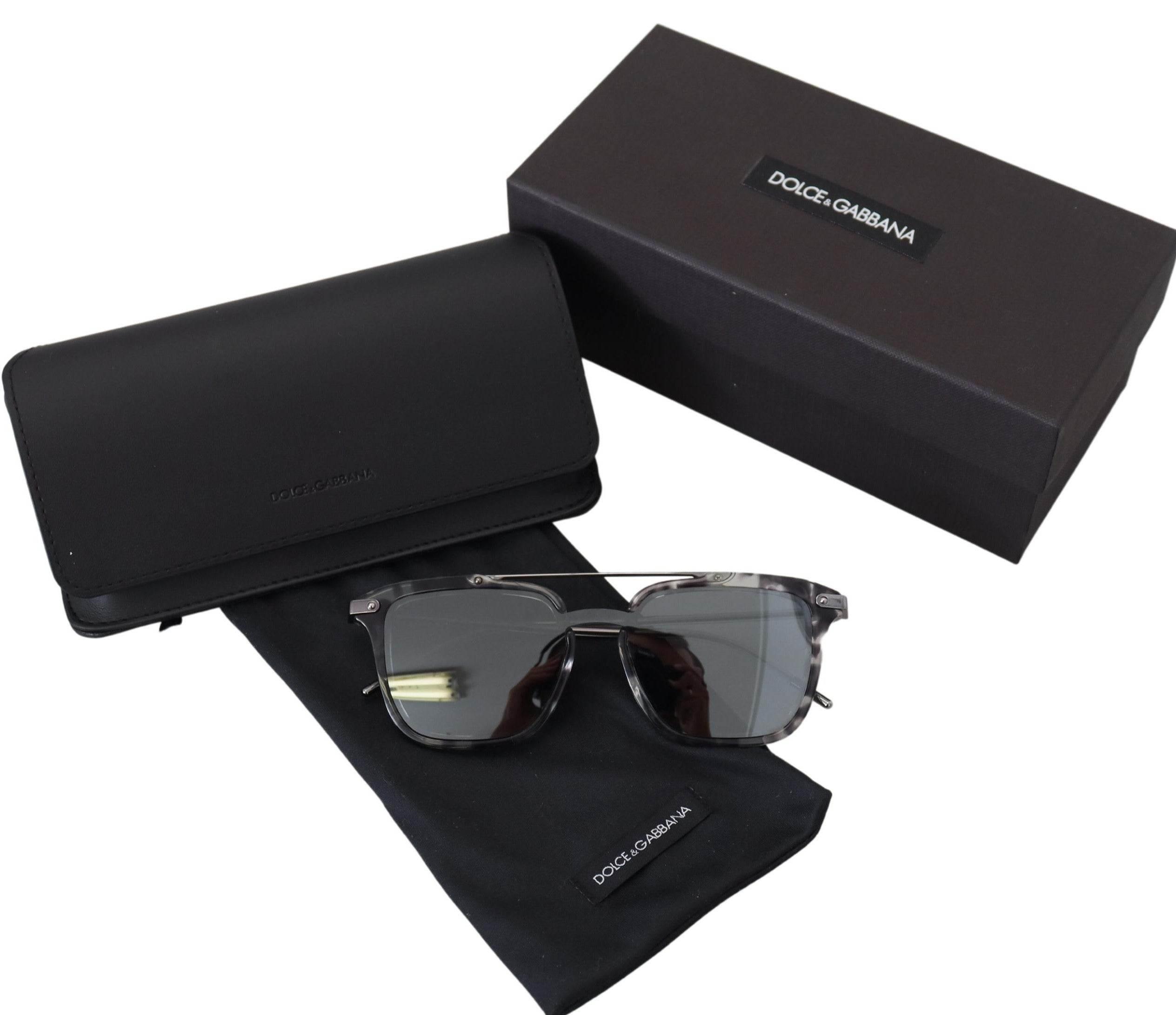 Dolce & Gabbana Gray DG4327-B Gray Frame Metal Gray Lenses Sunglasses - Hilstor