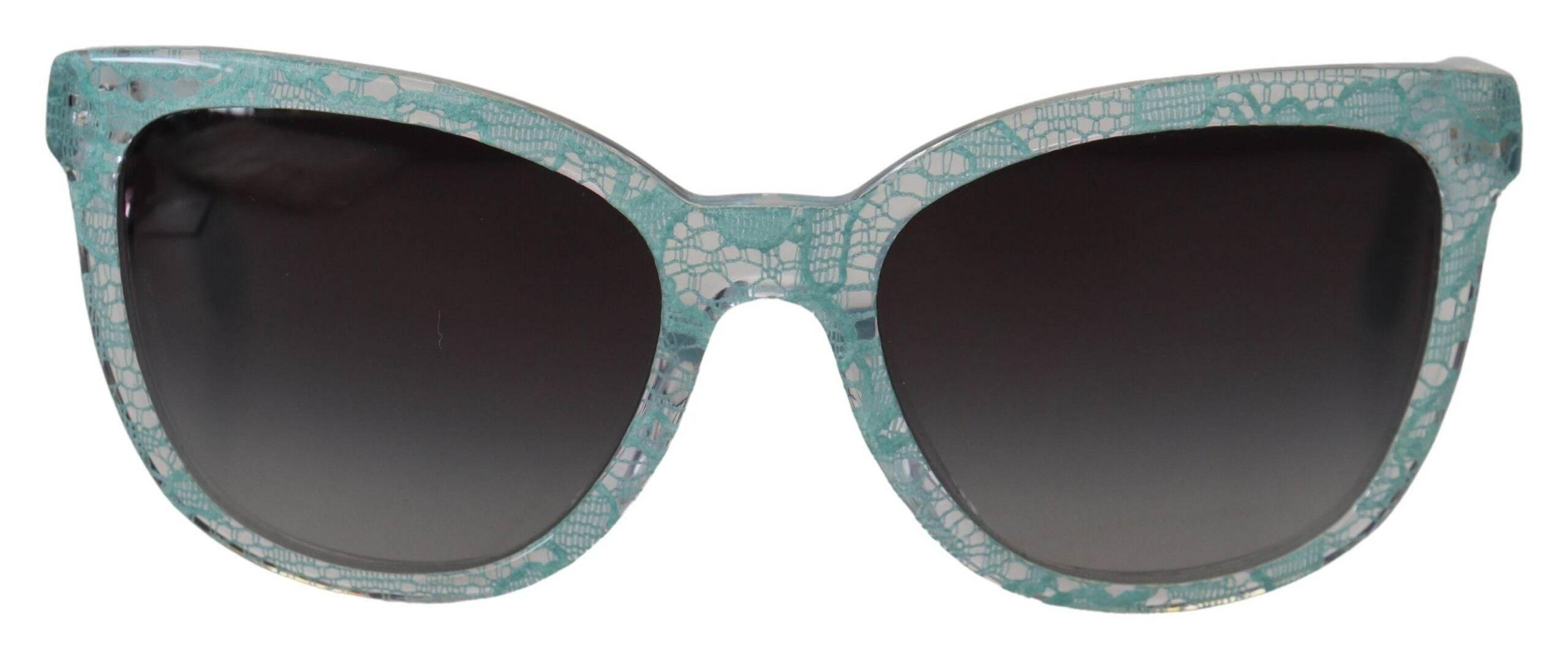 Dolce & Gabbana Blue DG4190 Lace Crystal Acetate Butterfly Sunglasses - Hilstor