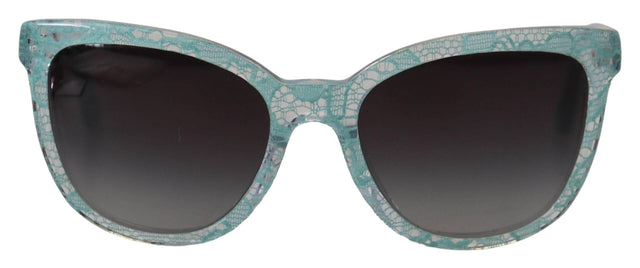 Dolce & Gabbana Blue DG4190 Lace Crystal Acetate Butterfly Sunglasses - Hilstor