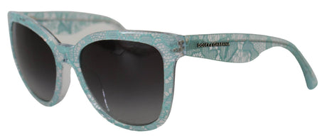 Dolce & Gabbana Blue DG4190 Lace Crystal Acetate Butterfly Sunglasses - Hilstor