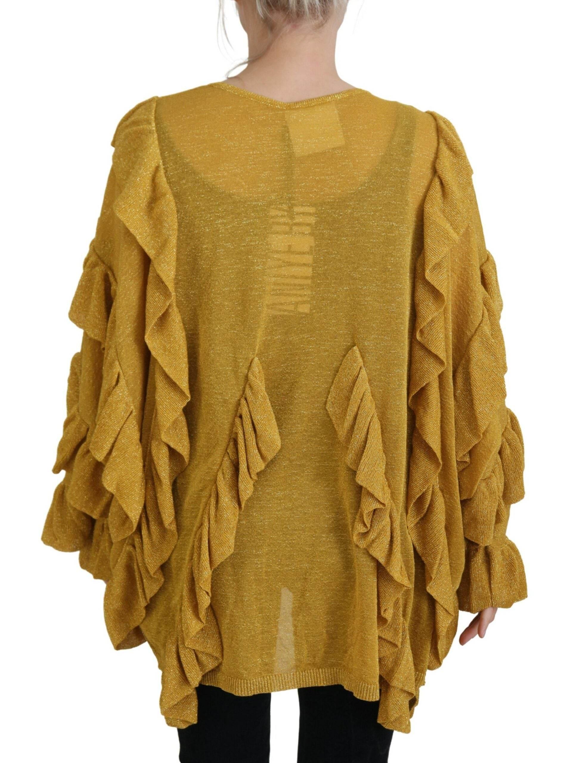 Aniye By Gold Long Sleeves Ruffled Women Cardigan Sweater - Hilstor