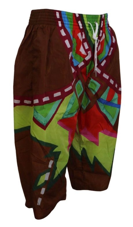 Dsquared² Multicolor Printed Men Beachwear Shorts Swimwear - Hilstor