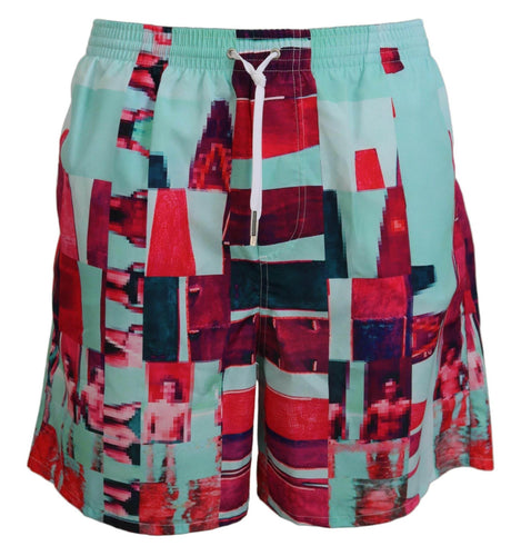 Dsquared² Multicolor Printed Beachwear Shorts Swimwear - Hilstor