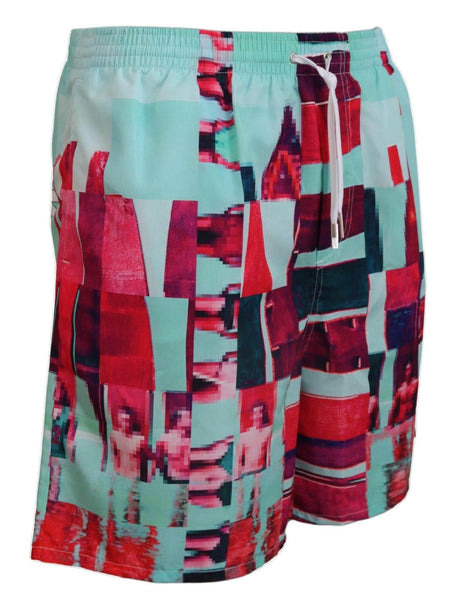 Dsquared² Multicolor Printed Beachwear Shorts Swimwear - Hilstor