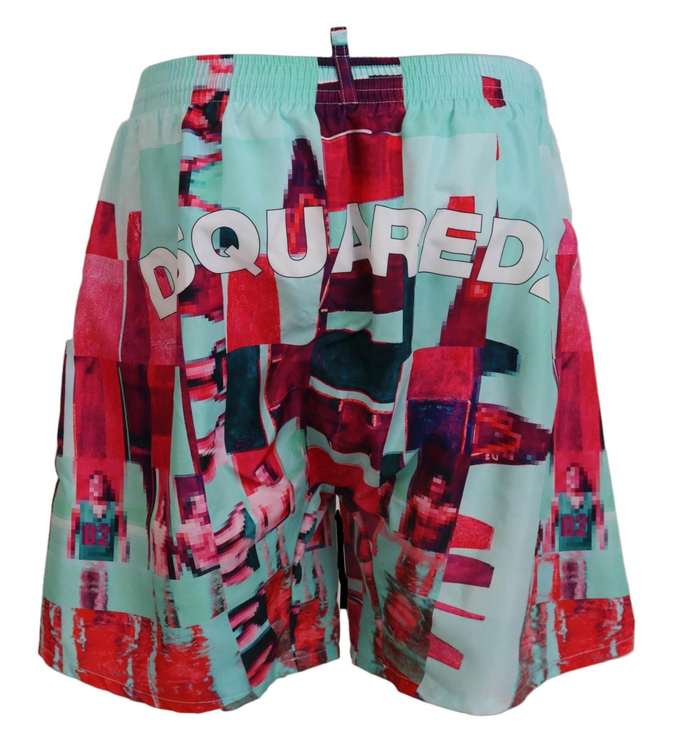 Dsquared² Multicolor Printed Beachwear Shorts Swimwear - Hilstor