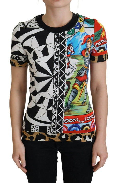 Dolce & Gabbana Elegant Multicolor Cotton Casual Tee - Hilstor