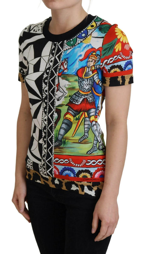 Dolce & Gabbana Elegant Multicolor Cotton Casual Tee - Hilstor