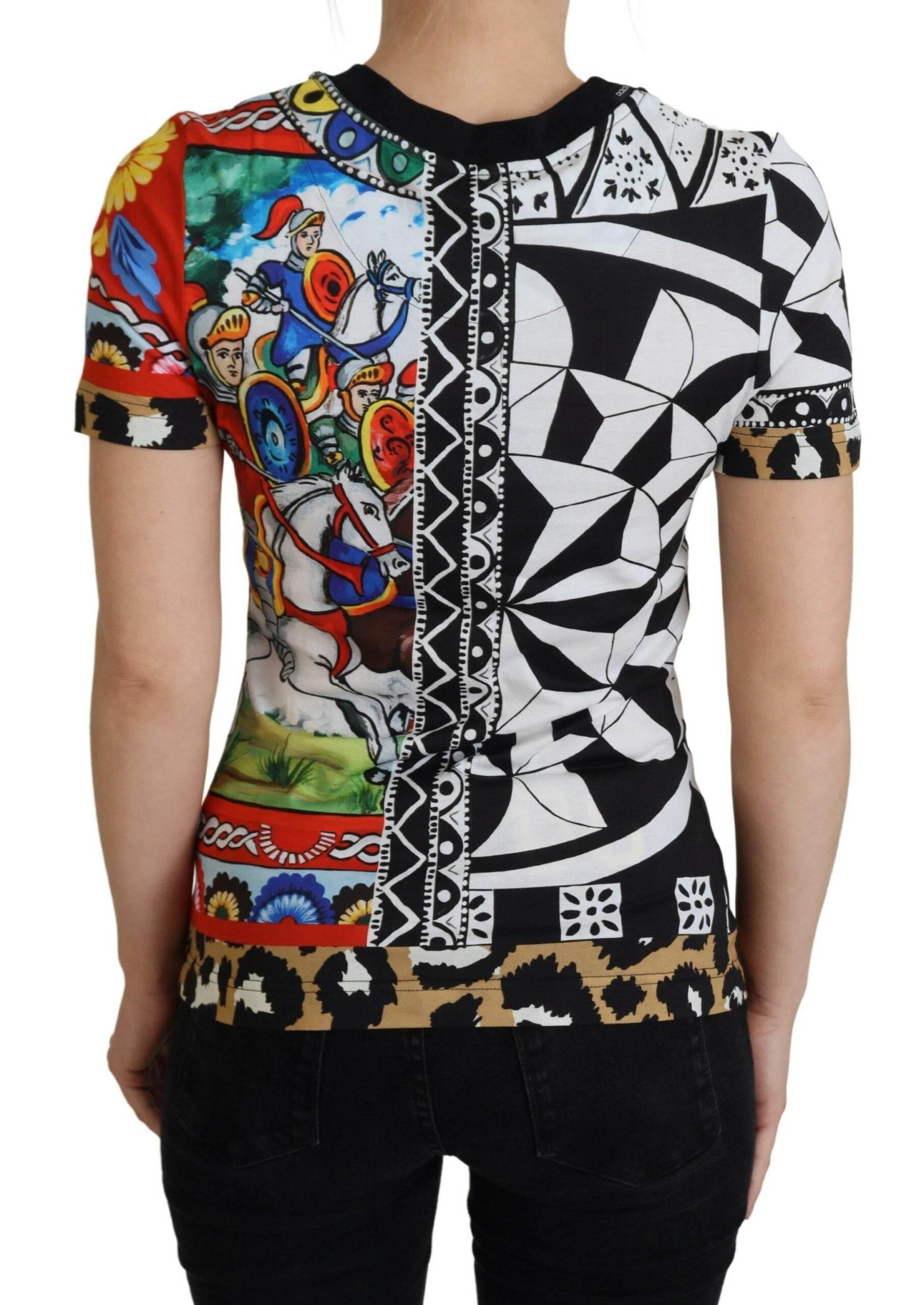 Dolce & Gabbana Elegant Multicolor Cotton Casual Tee - Hilstor