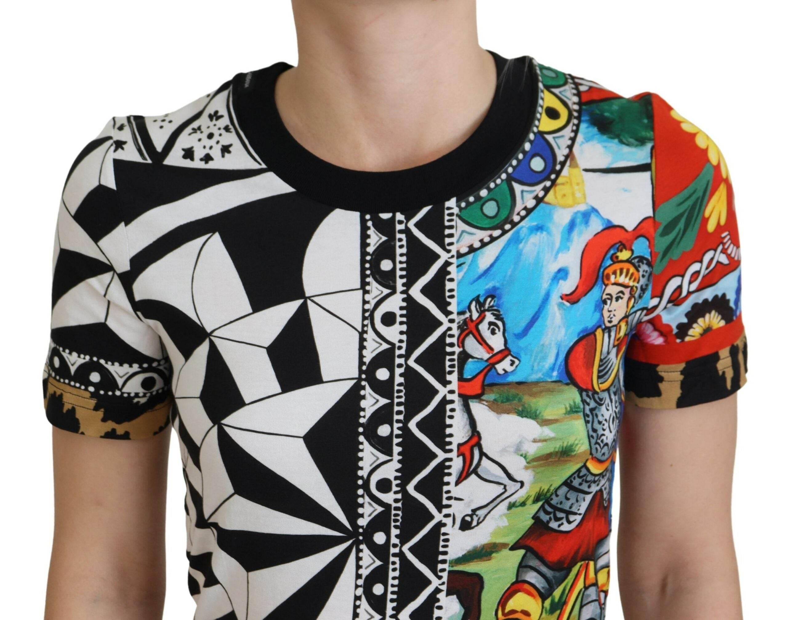 Dolce & Gabbana Elegant Multicolor Cotton Casual Tee - Hilstor