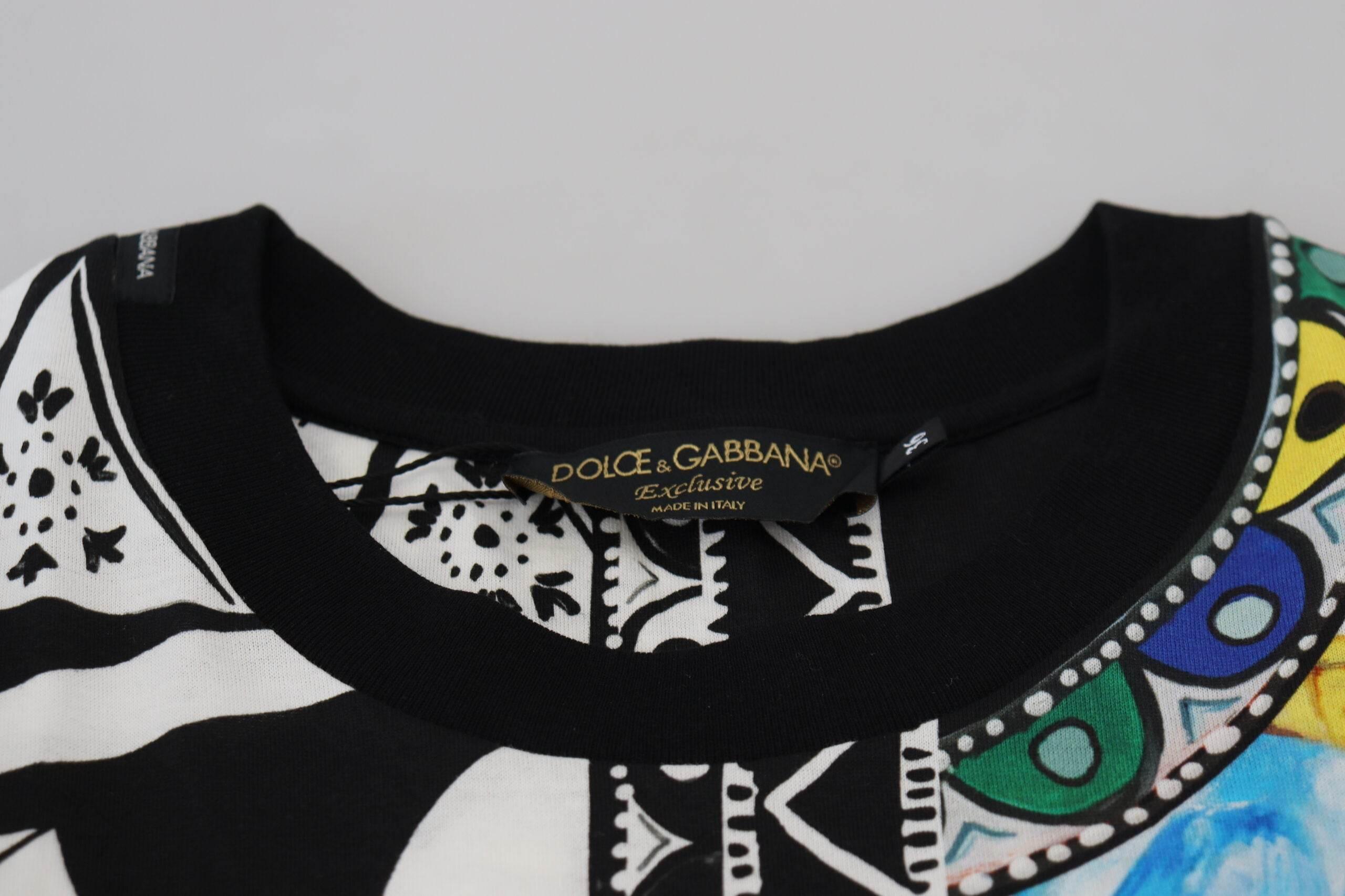 Dolce & Gabbana Elegant Multicolor Cotton Casual Tee - Hilstor